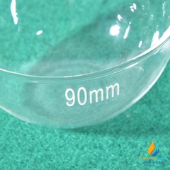 Bát thủy tinh bay hơi đáy phẳng đường kính miệng 120mm, có mỏ rót