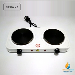 Bếp điện phá mẫu công suất bếp 2000W, bếp đôi điện áp sử dụng 220V, núm chỉnh