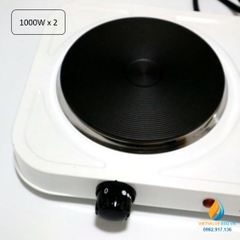 Bếp điện phá mẫu công suất bếp 2000W, bếp đôi điện áp sử dụng 220V, núm chỉnh