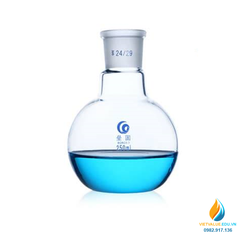 Bình cầu thủy tinh đáy phẳng, cổ nhám, thành dày, dung tích 500ml cổ 24/29