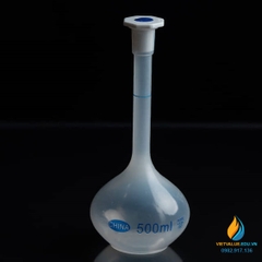Bình định mức nhựa PP trong suốt, dung tích 500ml