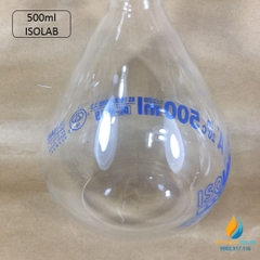 Bình định mức thủy tinh, nút nhựa, hãng IsoLab , dung tích 500ml