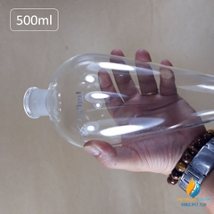 Bình lắng gạn quả lê, phễu tách hình quả lê, khóa thủy tinh, dung tích 500ml