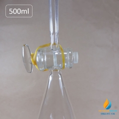 Bình lắng gạn quả lê, phễu tách hình quả lê, khóa thủy tinh, dung tích 500ml