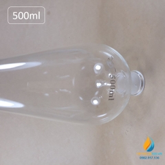 Bình lắng gạn quả lê, phễu tách hình quả lê, khóa thủy tinh, dung tích 500ml