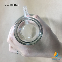 Bình tam giác thủy tinh có vòi chiết ngang, thành dày, dung tích 1000ml