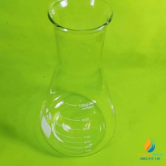 Bình tam giác, thủy tinh trong suốt, có chia vạch, không nắp, 1000ml