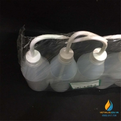 Bình tia nhựa vòi ngang, nhựa LPDE 500ml, nắp trắng, Scilabware hàng Anh Quốc