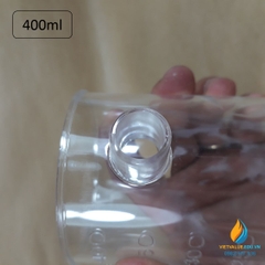 Bình tràn thí nghiệm dung tích 400ml, vạch chia, nhựa PP