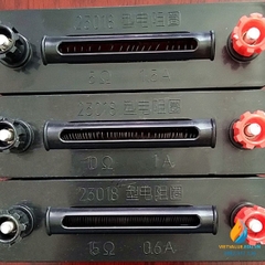 Bộ 3 điện trở trị số 5, 10 và 15 Ôm, với dòng điện định mức 0.6A, 1A và 1.5A