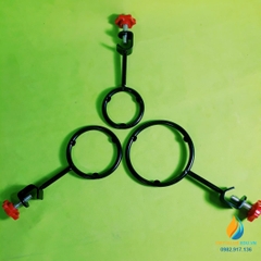 Bộ 3 vòng đỡ gắn với giá thí nghiệm, đường kính vòng từ 8cm đến 10cm