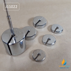 Bộ 6 quả nặng gia trọng có rãnh ghép, 1 quả 10g, 2 quả 20g, 2 quả 50g, 1 quả 200 gam, móc treo 10g