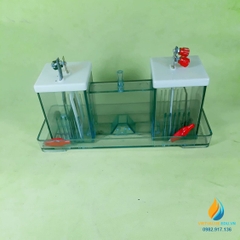 Bộ dụng cụ điện phân dung dịch muối NaCl, thực hành vật lý