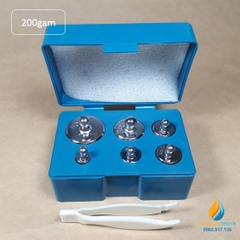 Bộ 6 quả nặng ráp hệ cơ học, trọng lượng 5g, 10 g, 20g, 50g, 100g, bộ quả nặng 200 gam cân Robecvan