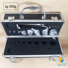 Bộ quả nặng gia trọng tổng 1kg gồm 12 quả từ 1 gam đến 500 gam, thép Crom không gỉ