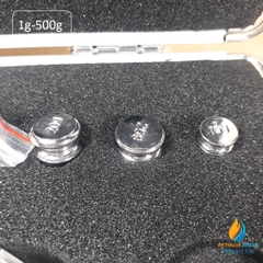 Bộ quả nặng gia trọng tổng 1kg gồm 12 quả từ 1 gam đến 500 gam, thép Crom không gỉ