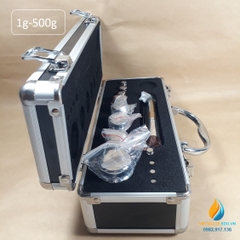 Bộ quả nặng gia trọng tổng 1kg gồm 12 quả từ 1 gam đến 500 gam, thép Crom không gỉ