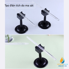 Bô thí nghiệm ma sát tĩnh điện, thí nghiệm tạo điện tích do ma sát