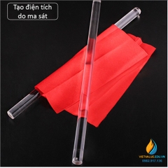 Bô thí nghiệm ma sát tĩnh điện, thí nghiệm tạo điện tích do ma sát