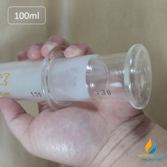 Bơm tiêm thủy tinh dung tích 100ml, xy lanh thủy tinh thí nghiệm hãng Bomex