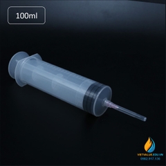 Bơm xy lanh nhựa 100ml, dụng cụ y tế, thực hành stem cho học sinh