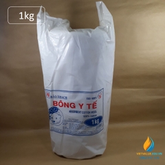 Bông Bảo Thạch, bông đóng gói 1kg mỗ gói, bông y tế đảm bảo chất lượng