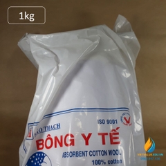 Bông Bảo Thạch, bông đóng gói 1kg mỗ gói, bông y tế đảm bảo chất lượng