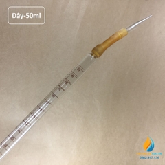 Buret thủy tinh, khóa dây dung tích 50ml, vạch chia hãng Bomex, không bạc chao