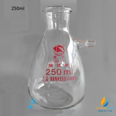 Bình tam giác thủy tinh có vòi chiết ngang, thành dày, dung tích 250ml