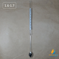 Tỷ trọng kế 1,2-1,3, tỷ trọng kế thủy tinh đo trọng lượng riêng của mẫu chính xác cao