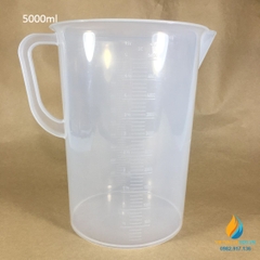 Ca đong nhựa 5000ml vạch chia nhựa PP có quai cầm