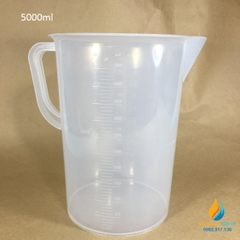 Ca đong nhựa 5000ml vạch chia nhựa PP có quai cầm