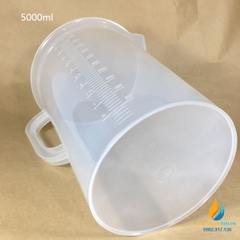 Ca đong nhựa 5000ml vạch chia nhựa PP có quai cầm