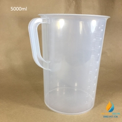 Ca đong nhựa 5000ml vạch chia nhựa PP có quai cầm