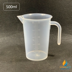 Ca nhựa quai hở 500ml, nhựa PP, vạch chia, có tay cầm, ca nhựa 500ml