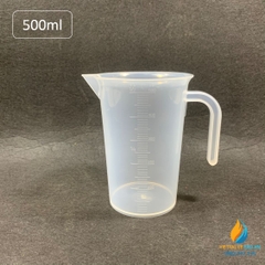 Ca nhựa quai hở 500ml, nhựa PP, vạch chia, có tay cầm, ca nhựa 500ml