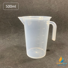 Ca nhựa quai hở 500ml, nhựa PP, vạch chia, có tay cầm, ca nhựa 500ml