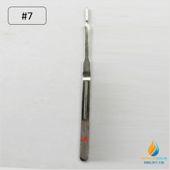 Cán dao mổ số 7, Inox 304, dài 16cm, cán dao y tế thực hành chất lượng cao