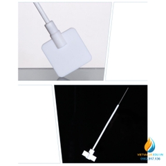 Cánh khuấy nhựa PTFE 2 cạnh lưỡi liềm, kích thước lưỡi 65mm, dài 30cm