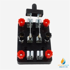 Cầu dao điện 2 pha lắp ráp mạch điện, dụng cụ thực nghiệm lắp ráp mạch điện