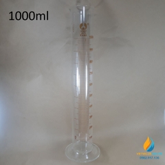Ống đong thủy tinh chân đế có vạch chia dung tích 1000ml, hãng Bomex