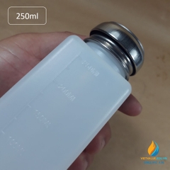Chai đựng cồn dung tích 250ml, chai đựng cồn chống tĩnh điện phòng sạch