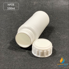 Chai nhựa HPDE dung tích 100ml, chai nhựa lưu mẫu chất, miệng rộng, vạch chia