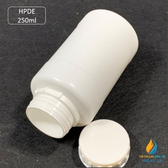 Chai nhựa HPDE dung tích 250ml, chai nhựa lưu mẫu chất, miệng rộng, vạch chia
