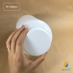 Chai nhựa lưu mẫu, nhựa PP, miệng rộng, vạch chia, dung tích 2500ml