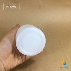 Chai nhựa lưu mẫu, nhựa PP, miệng rộng, vạch chia, dung tích 300ml