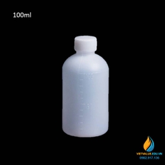 Chai nhựa PP đựng hóa chất hay dung dịch, miệng hẹp, dung tích 100ml