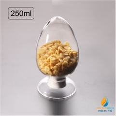 Chai thủy tinh hình nón 250ml, kích thước 69X139 mm