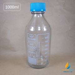 Chai thủy tinh trung tính 1000ml isolab chịu nhiệt 140 độ C