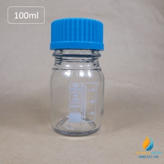 Chai thủy tinh trung tính 100ml isolab chịu nhiệt 140 độ C